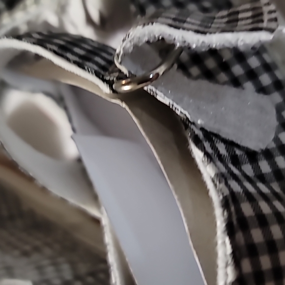 NWT New baby sandals rubber soles lots of grip size 120 checkered with front bow - Picture 11 of 11